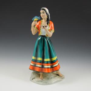 Gypsy with parrot